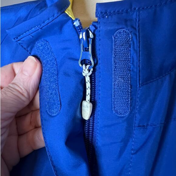 Talbots Vest in Blue w/Terry Cloth Lining Zipper and Hook and Eye Close Size MP - Picture 3 of 8